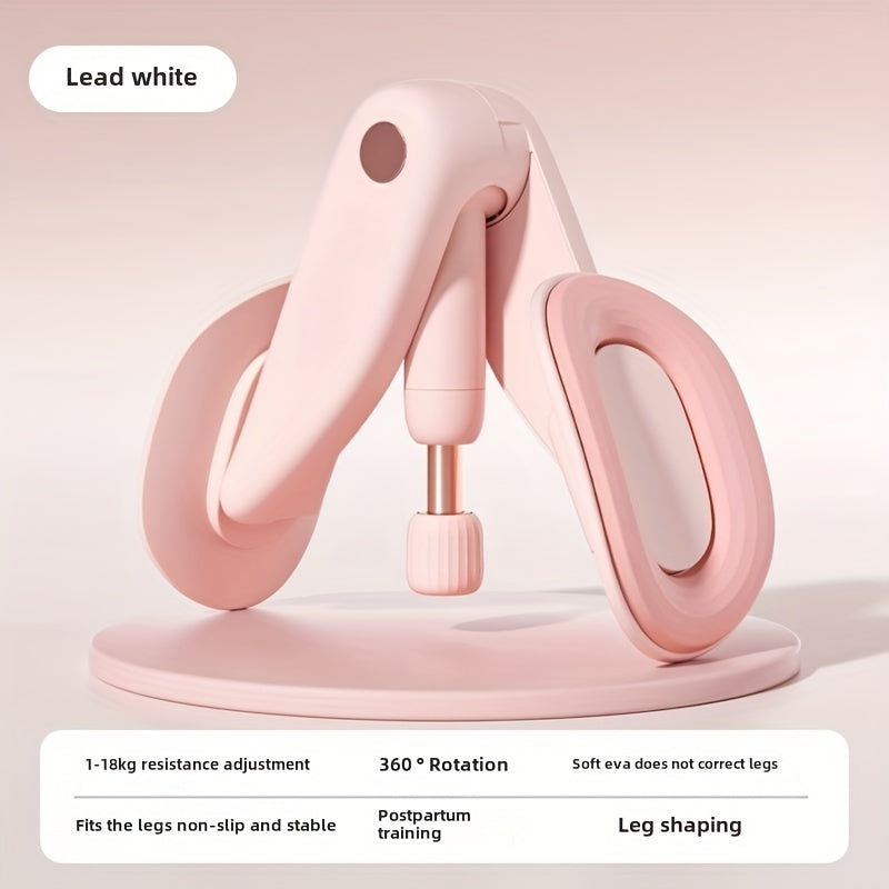 Aparelho para Exercícios do Pavimento Pélvico e Pernas - Equipamento de Ginástica Doméstica para Emagrecimento, Recuperação e Tonificação Muscular - Inúmeros Treinos, Material ABS Durável, Branco/Rosa
