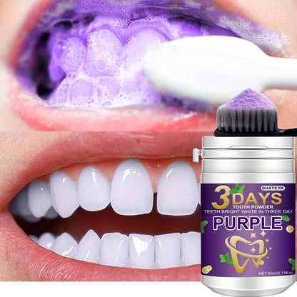 1pc Purple Teeth Whitening Powder, Deep Cleaning Tooth Polish, Tooth Cleaning Powder For Daily Life