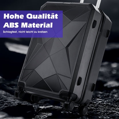 Hardshell Luggage Set Of 4pcs, With 360° Dual Spinner Wheels And Integrated Lock, Carry-on Luggage