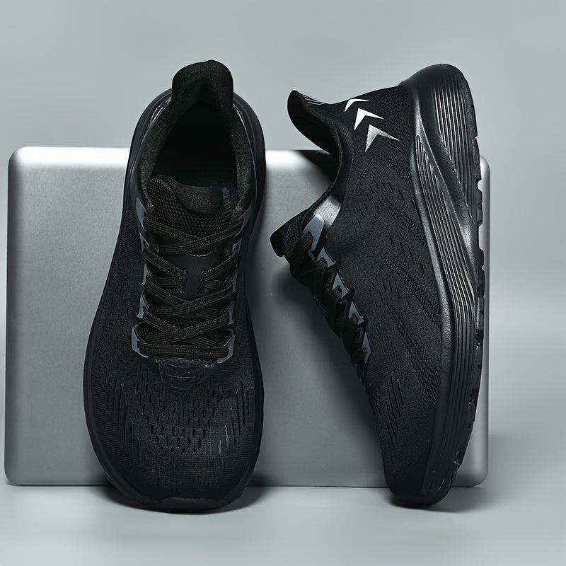 Men'S Wide Toe Box Running Shoes - Non-Slip MD Sole, Breathable Fabric Upper, All-Season Gym, Jogging, Walking Shoes - Lace-Up Athletic Sneakers for Big Feet & Wide Feet - Available in Multiple Colors (Dark Blue/Neon Yellow)