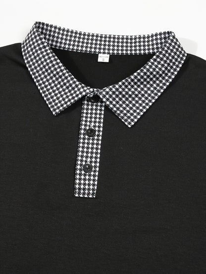 Men's Casual V-Neck Long Sleeve Rugby Shirt For Spring Autumn, Men's Clothing