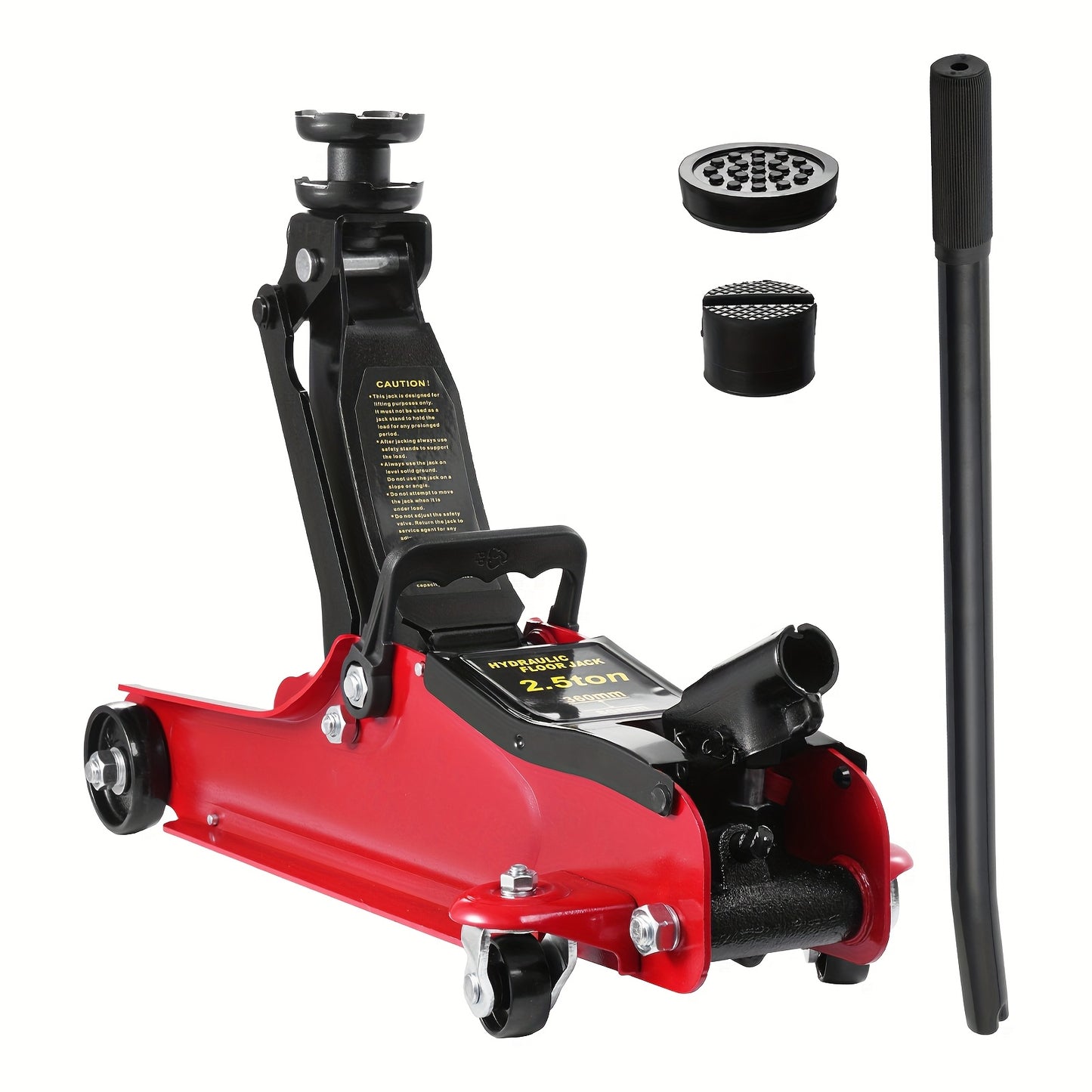 2.5 Ton Hydraulic Floor Jack with Telescopic Handle - Durable Iron Construction, Adjustable Height, Portable for Cars, Trucks, Buses - Ideal for Garage Use, Tire Repair & Emergency Situations, Portable Hydraulic Jack