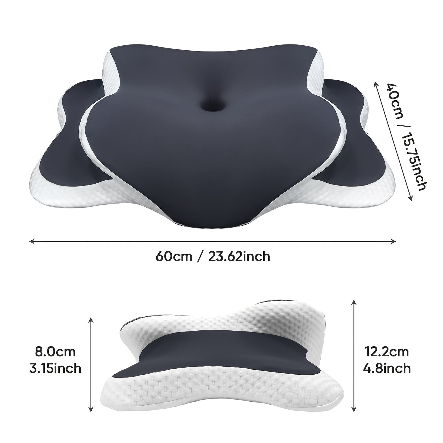 Neck Pillow for Sleep, Cooling Side Sleeping Pillow for Neck Support, Comfortable Soft Contour Pillow, Back Abdomen Sleeping Bed Pillow