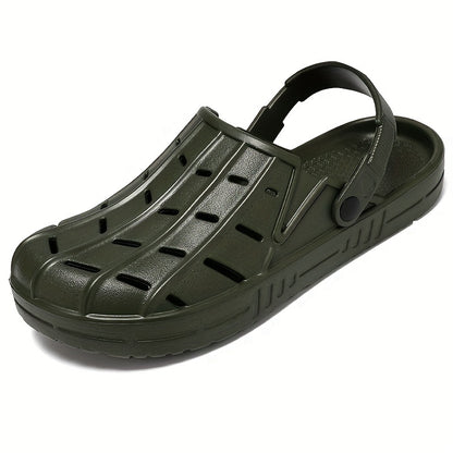 Men's Fashionable Breathable Oversized Clogs - Casual Slip-On Beach & Garden Sandals, EVA Material