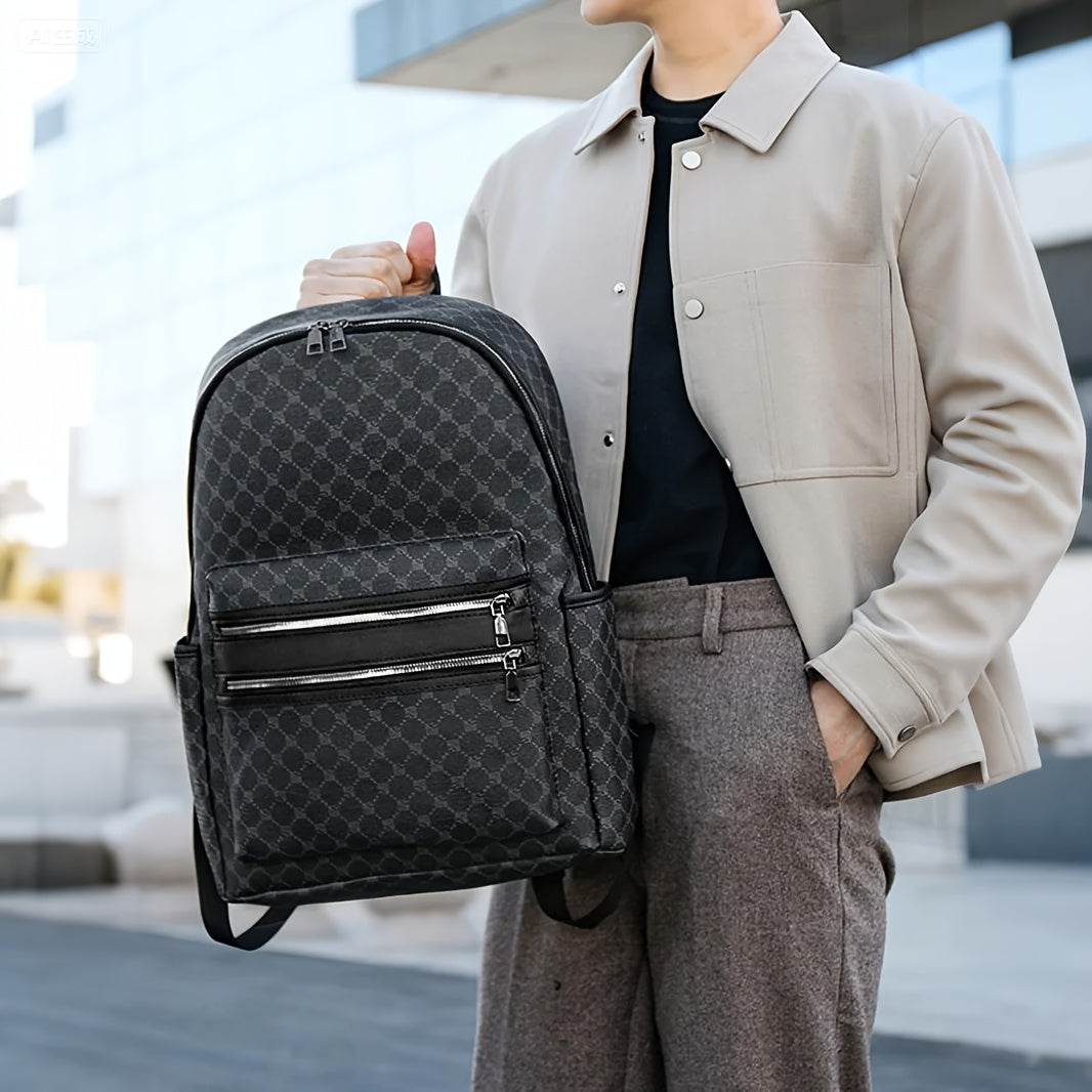 Men's & Women's Large Capacity Lightweight Backpack - 39.62cm Laptop Computer Bag, School Travel Backpack with Tablet Pocket, High Quality Backpack for College, Commuting, & s (Black/Grey, Casual/Dressy)