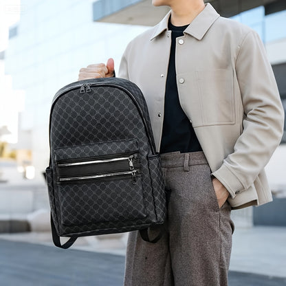 Men's & Women's Large Capacity Lightweight Backpack - 39.62cm Laptop Computer Bag, School Travel Backpack with Tablet Pocket, High Quality Backpack for College, Commuting, & s (Black/Grey, Casual/Dressy)