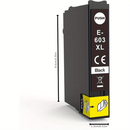 tinteiros 603XL compatíveis com as impressoras Epson Expression Home XP-2100, XP-2150, XP-3100, XP-3105, XP-3150, XP-4100, XP-4155, Workforce WF-2810, WF-2830, WF-2835, WF-2840 e WF-2850 (embalagem com 10 unidades).