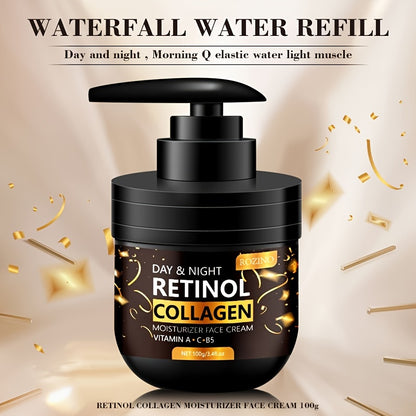 100g Retinol Collagen Day And Night Moisturizer Face Cream, Firming And Lifting Facial Skin, Hydrating More Tender, Safe And Reliable, Making Face Silky, Delicate And Tender, Improving And Revitalizing Facial Skin