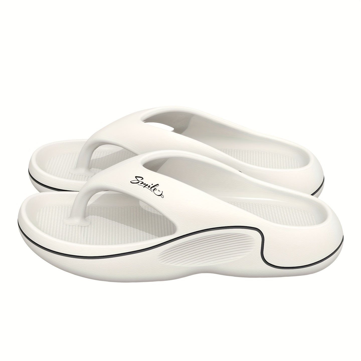 Non-Slip Slip-On Slippers - Heavy-Duty Cushioned EVA Indoor/Outdoor House Shoes, Anti-Slip Sole for Bathroom, Pool, Gym, Patio - Lightweight & Easy-Clean Unisex Adult Slippers (Black) - Ideal for Home, Hotel, Spa Use