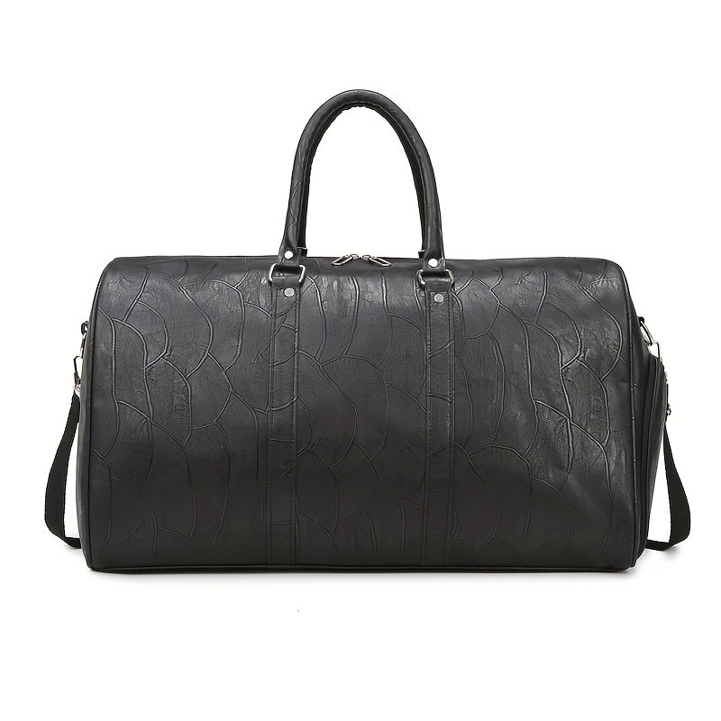 Retro Men'S Travel Bag in a Simple And Spacious Design, Suitable for Casual Use, with Both Hand And Crossbody Options.