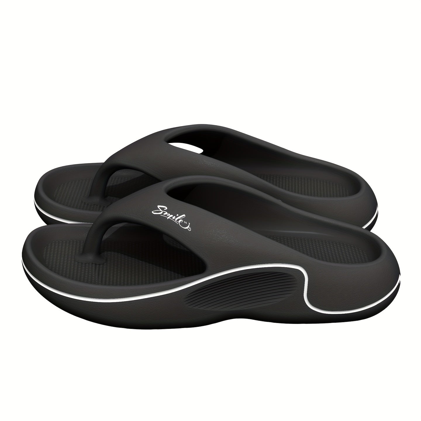Non-Slip Slip-On Slippers - Heavy-Duty Cushioned EVA Indoor/Outdoor House Shoes, All-Season High Quality Footwear for Home, Gym, Pool, Beach - Men & Women (Black), Indoor Slippers, Indoor Footwear, Simple Slipon Design, Breat