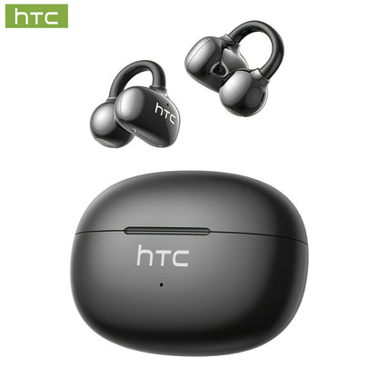 1pc HTC NE55 AI Translation Earbuds Real-time Translation Headphones OWS Open-Ear Wireless Headphones, Latest BT V6.0, Noise Reduction Clear Call, 6.5 Hours Music Long Battery Life, Big speaker Big Volume, Wired Headphones, H