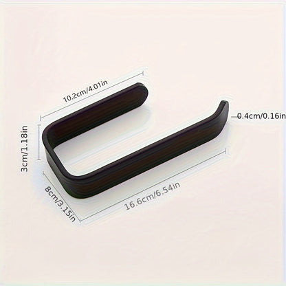 1pc Bathroom Toilet Paper Holder, Self-Adhesive No Drilling Wall Mount, Plastic Tissue Dispenser, Space-Saving Towel Rack For Home Washroom