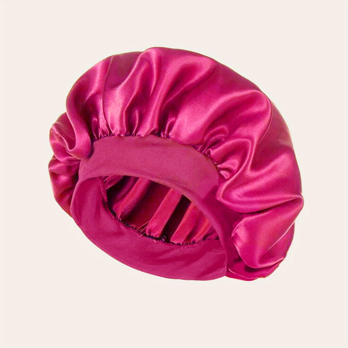 Women'S Satin Bonnet 2023, Elastic Band Hair Hat for Curling and Straight Hair, Wide Brim Sleep Cap, Bath Cap, Dry Hair Cover, 100% Polyester, Oil-Free, Comfortable Fit