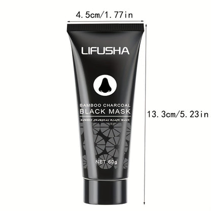 1/2pcs Bamboo Charcoal Peel Off Cleansing Mud Mask, Blackhead Cleansing, Pore Cleanser, Great For Oily Skin, Face Mask For Women And Men