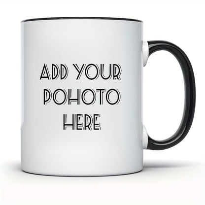 1pc Custom Photo Coffee Mug, 11oz Personalized Mug Picture, Text, Name - Gifts For Boyfriend, Girlfriend, Best Friend, Christmas Gifts, Taza Personalizadas