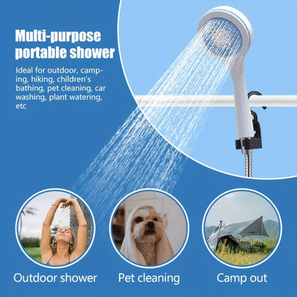 Portable Shower Camping Travel Shower, RV Travel Home Travel Garden Water Handheld Camp Shower Pump-Water Filtration System (4 to 5 Liter Water Flow Per Minute) RV Exterior Showers