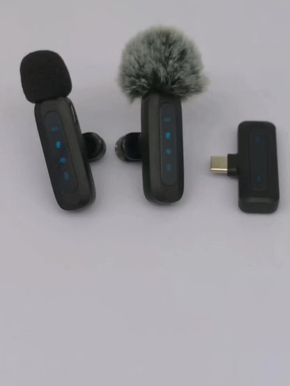 HITOZON Professional Wireless Wireless Lavalier Microphone with Noise Canceling, Plug & Play -C Receiver, Clip-On Mic for Streaming, Vlogging, Podcasting, Smartphones/Tablets, - (Compatible with iPhone/)