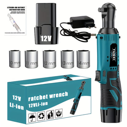 2025 New Electric Wrench, Portable Ratchet Wrench, Automotive Maintenance Angle Crane Installation Tool, Effort-Saving Quick-Release Wrench for Home Renovation, Ergonomic Socket Design, Featuring Adjustable-Speed Trigger, Ide