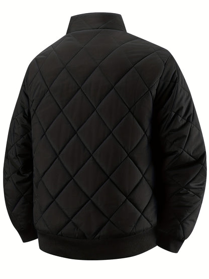 Men's Oversized Winter Coat 2XL-9XL (Big & Tall) - Thick Full-Zip Jacket with Stand Collar, -Filled Large Pockets - Heavy-Duty Cold Weather Outerwear for Plus Size Men, Hand Wash/Dry Clean (Casual Winter Jacket), PLUS SIZE