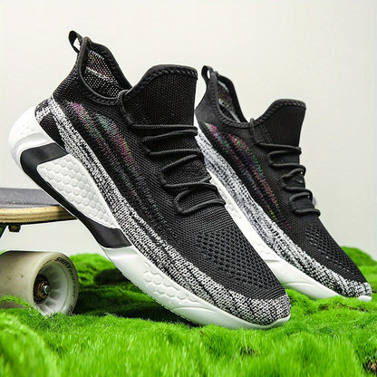 Men's Breathable Lightweight Soft Sole Jogging Shoes For Outdoor Workout, Durable Sneakers For Spring And Summer