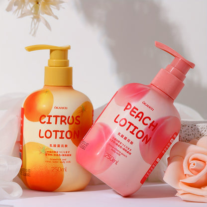 Peach | Citrus Body Lotion for Dry skin with Hyaluronic Acid | Nicotinamide | Vitamin C | Vitamin E