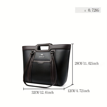 2025 New Women'S Shoulder Tote Bag, Stylish Large Capacity Underarm Bag, Casual Handbag, Soft Shoulder Bag, Women'S Commuter Bag, Made of High-Quality Synthetic, a Bag for Documents, Elegantly Simple Design, Zipper Closure, S