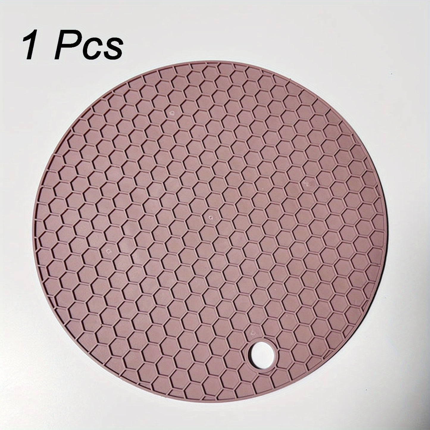 1/4pcs Round Honeycomb Silicone Placemat 17.02 Cm, Heat Insulation Pad, Non-slip Pot Holder, Easy To Clean And High Temperature Resistant Table Mat, Tabletop Protection, Home Kitchen Dining Table Decor