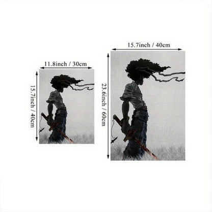 1pc African Samurai Anime Poster, Room Aesthetics Poster, Decoration Painting, Canvas Wall Art, Living Room Poster, Bedroom Painting, Home Decor, Frameless