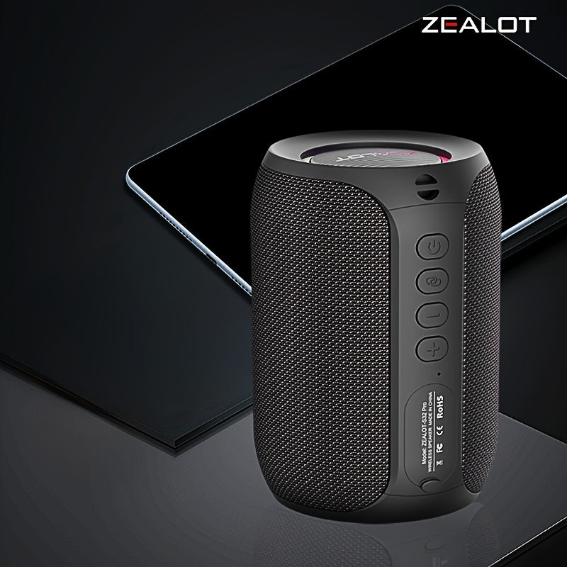 2024 New Style Zealot S32 Pro Wireless Speakers, Featuring Dual Pairing, a 3600Mah Battery, And 12 Hours of Loud Stereo Playtime with Booming Bass, Includes a Type-C Charging Cable for Connection with Mobile Phones, Tablets,