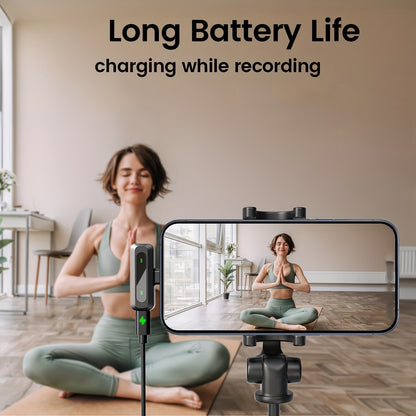 HITOZON Professional Wireless Wireless Lavalier Microphone with Noise Canceling, Plug & Play -C Receiver, Clip-On Mic for Streaming, Vlogging, Podcasting, Smartphones/Tablets, - (Compatible with iPhone/)