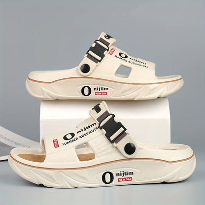 2025 Men's Slippers for Summer Outdoor Wear, Anti-slip and Deodorant Sports Casual Driving Dual-purpose Couple Sandals Fashionable Beach Flip-flops