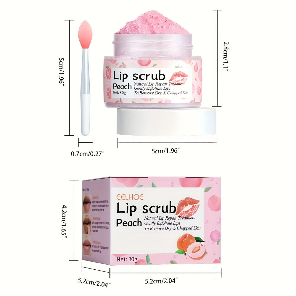Peach Lip Scrub Exfoliating Fade Lip Lines Removing Dead Skin Moisturizing Care Makeup Dark Lip Corrector