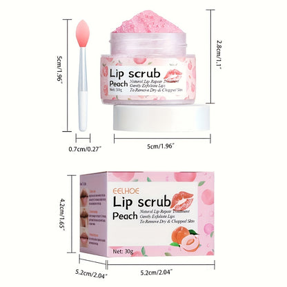 Peach Lip Scrub Exfoliating Fade Lip Lines Removing Dead Skin Moisturizing Care Makeup Dark Lip Corrector