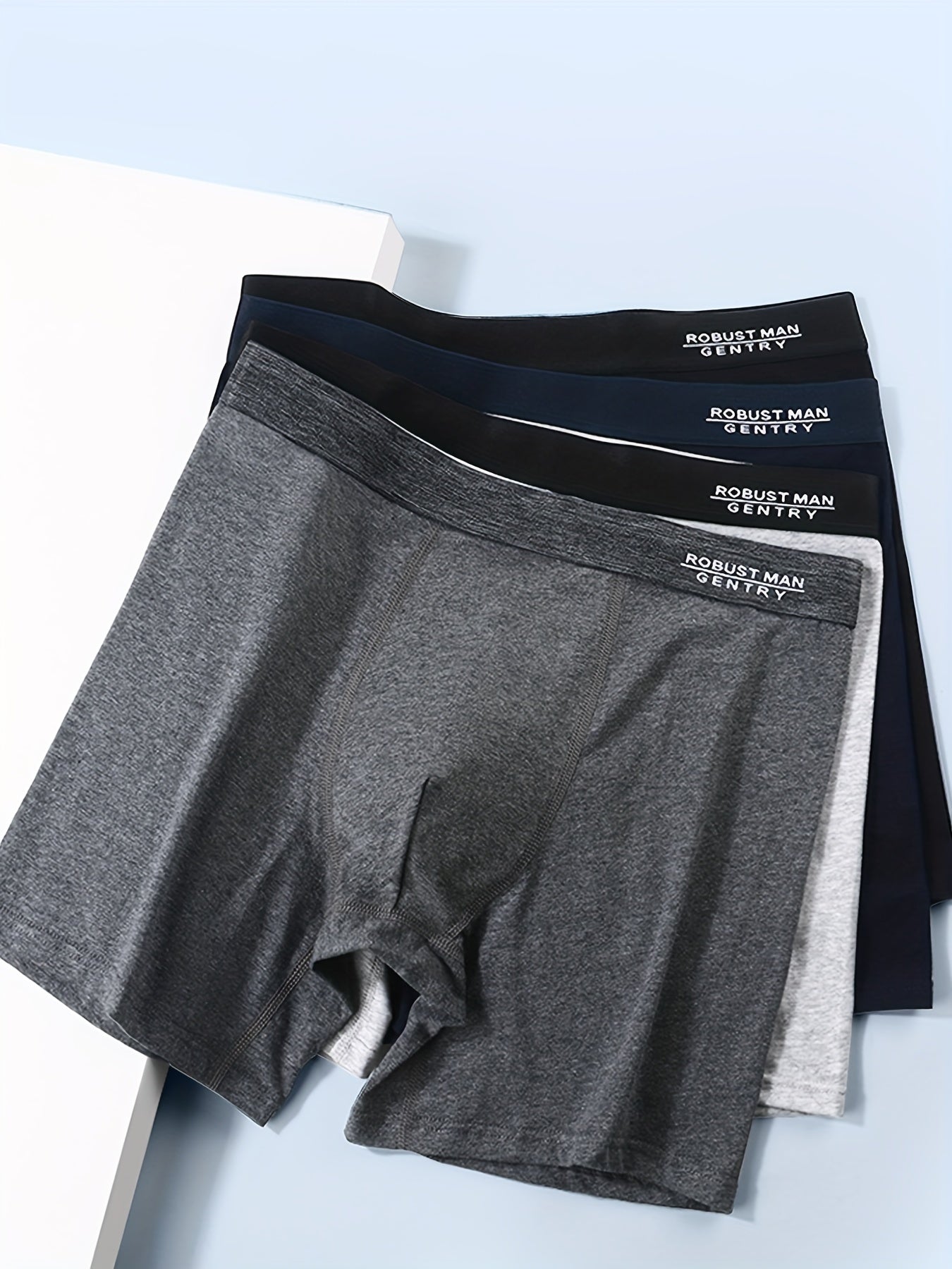 4 pairs of cotton lengthened Men's underwear anti-wear legs comfortable breathable not easy to strangle sports boxer boxer underwear, Boxers for Men Plus Size, Long Leg Underwear for Men, Boxer Shorts for Men, Athletic, Daily