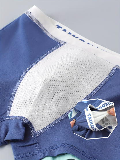 4pcs Boys' Boxer Briefs - Soft Stretchy Underwear with Cute Cartoon Astronaut & Space-Themed Designs, Breathable All-Season Comfort, Regular Fit for Youngsters & Youngsters, Youngsters Underwear, Playful Youngsters' Apparel,