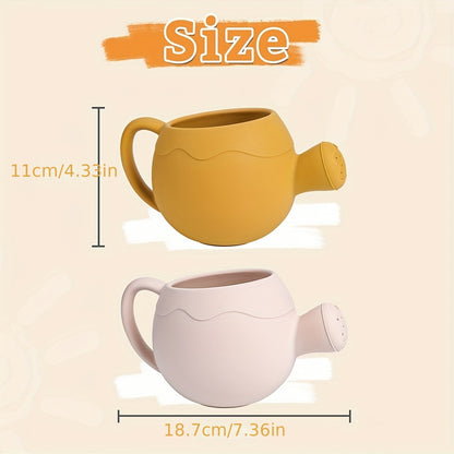 Silicone Watering Can Toys ( Lightweight with Handle) Easy to Grasp for Youngsters - Perfect for Bathing, Beach and Garden Play, Sprinkler Toy to Play with, Beach Gardening Toys, Safe and Fun Water Play Toys for Youngsters En