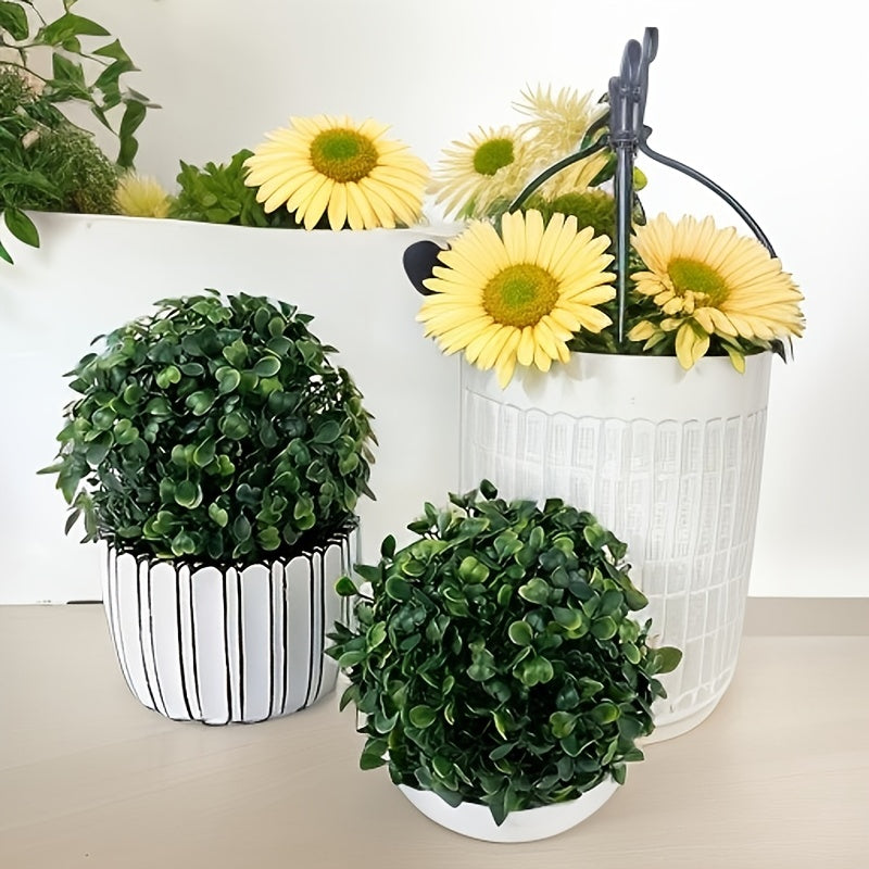 1pc Artificial Green Grass Ball, Various Sizes Of Boxwood Hanging Decorative Ball, Suitable For Family, Courtyard, Outdoor Garden, Courtyard, Wedding Party Decoration