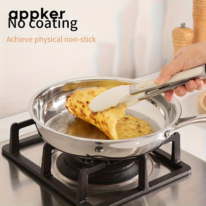 appker 3pcs Tri-Ply Clad Stainless Steel Cookware Set, Pots And Pans Kitchen Set with Tempered Glass Lids, Induction-Ready, Dishwasher-Safe, Silvery