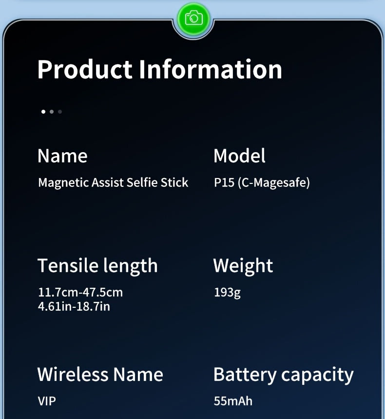 4-in-1 Multi-function Selfie Stick with Bluetooth Remote Control | Magnetic, Cell Phone Clip Dual Combination, 360° Rotation + 220° Flip Adjustment | Detachable Tripod/Cell Phone Holder | Portable Folding Compatible with 4.