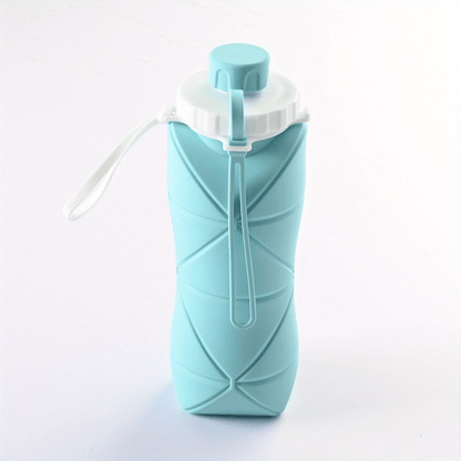 1pc, Telescopic Collapsible Sports Water Bottle, 600ml/20.3oz Heat Resistant Food Grade Silicone Water Cups, Foldable Silicone Portable Water Jugs, For Camping, Fitness, Summer Drinkware, Travel Accessories, Birthday Gifts, B