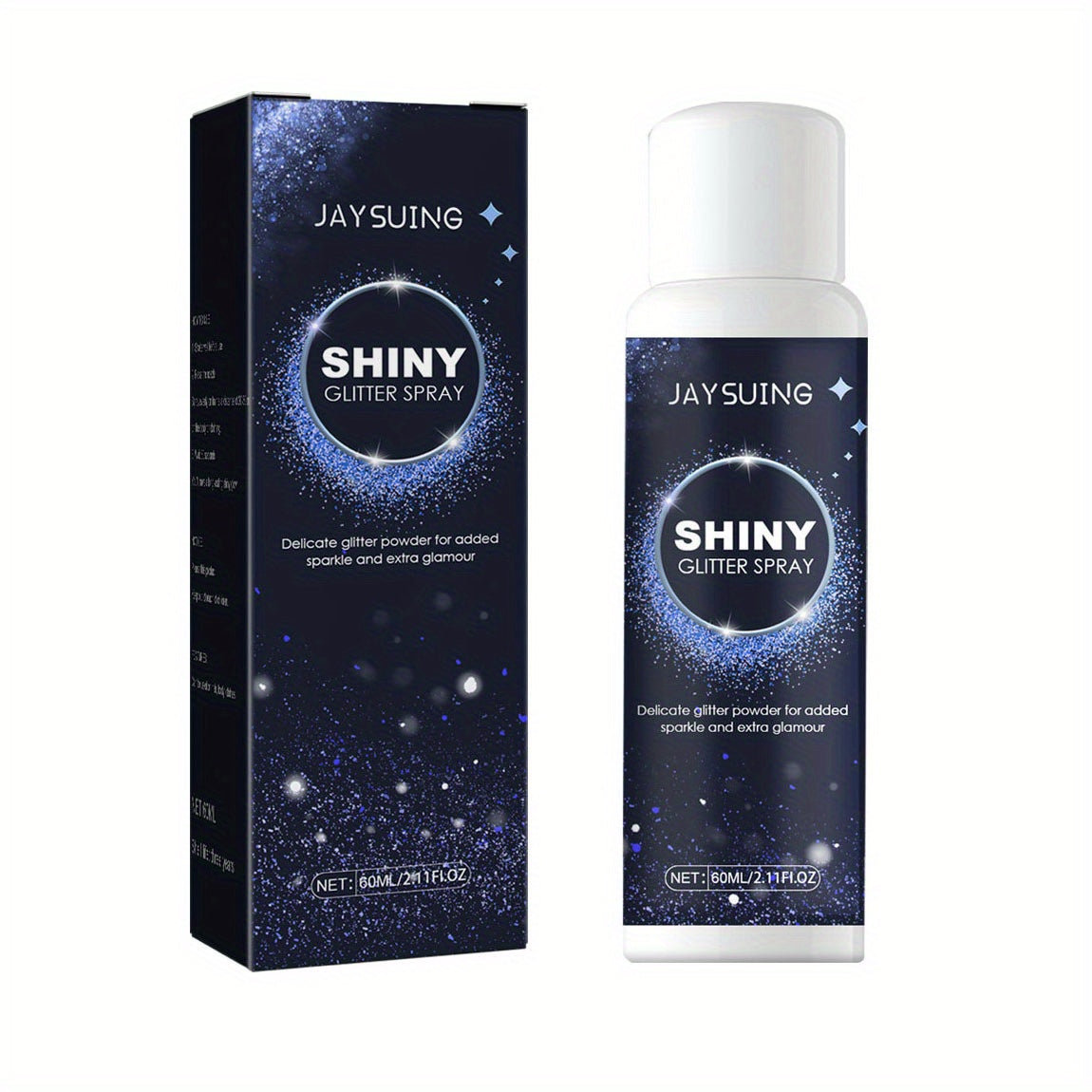 1PCS Glitter Spray Shimmer Silver Glitter Hairspray, Hair Body Glitter Spray, Silver Holographic Highlight Powder Spray For Party Perform Brighten Makeup