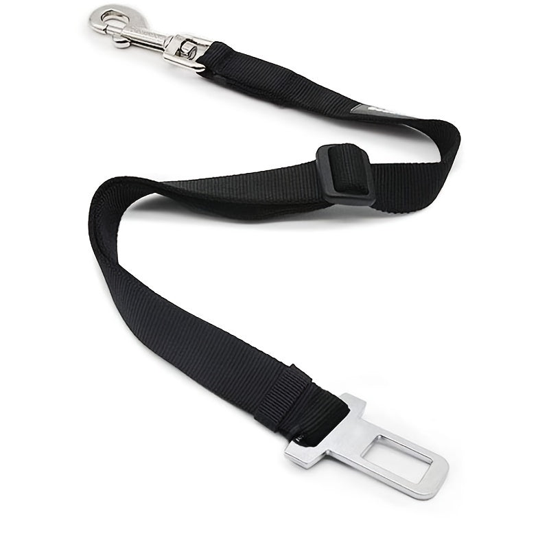 Keep Your Pet Safe On The Road: 1pc Retractable & Adjustable Pet Seat Belt For Cars