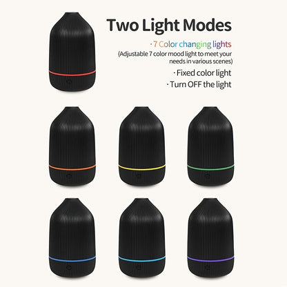 1pc AromaCare USB Powered Cylinder Aroma Diffuser, Air Purifier & Humidifier with Automatic Shut-Off, Waterless Ultrasonic Mist Maker for Enhanced Sleep & Relaxation, Ideal for Home, Office & Travel
