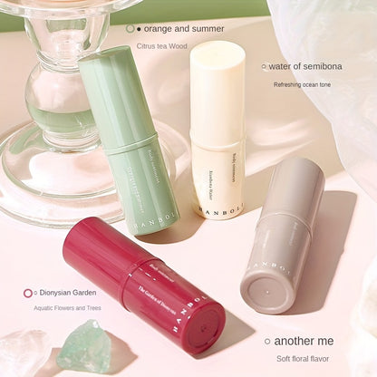 Hanboli Herbal Scented Alcohol-Free Solid Stick Perfume for Adults - Floral Fragrance Note, Fresh Body Cream, Portable & Elegant - Perfect Gift for Girls