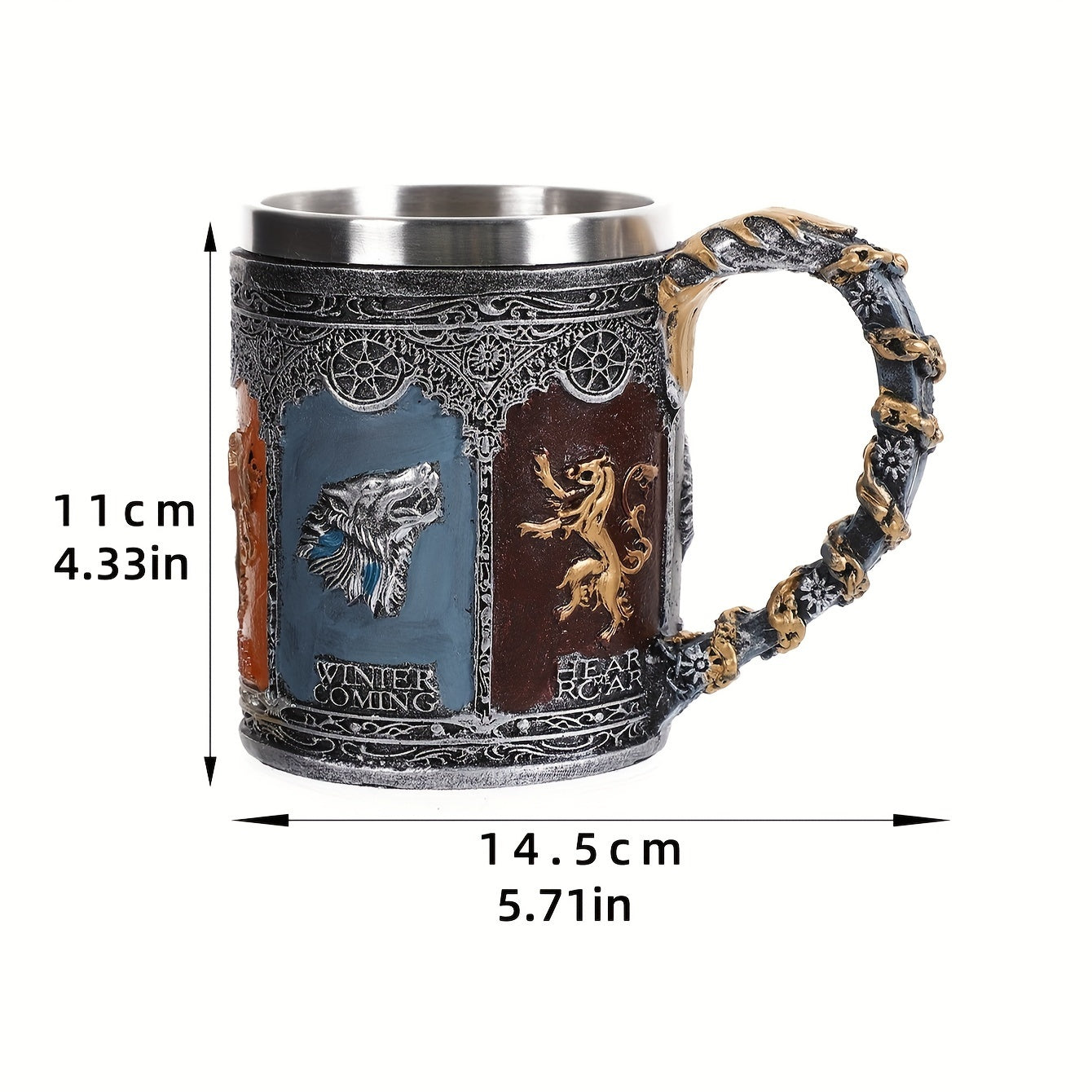 [Customer Favorite] Ice Bird & Blazing Fire Stainless Steel Beer Mug - Silvery, Perfect for Office, Sleep, Reading | Ideal for Oktoberfest, Easter, Hanukkah