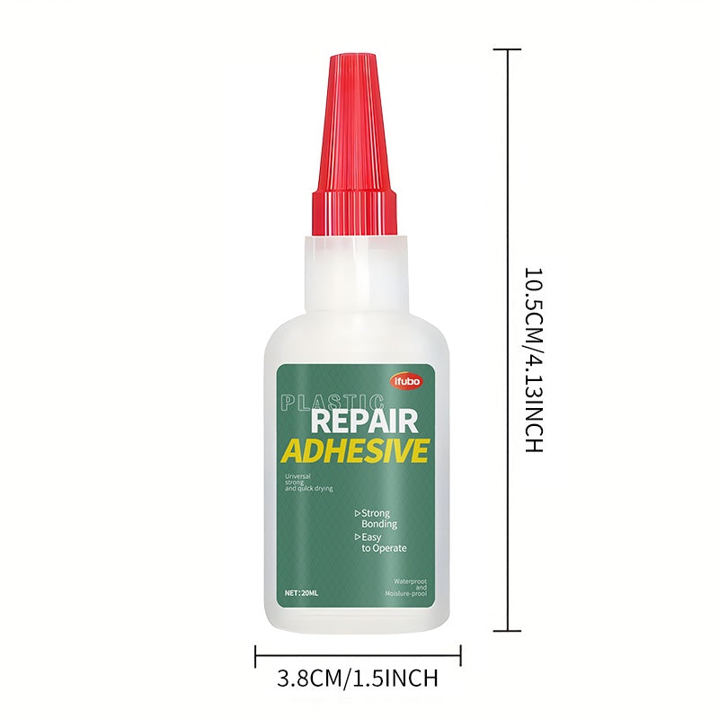 Heavy-Duty Automotive Bumper Plastic Glue - Structural Repair Adhesive for Cracks, Chips, Impact Damage - No-Weld Bonding for Bumpers, Mirror Base, Exterior Plastic Repairs - Automotive Body Repair Technician Approved, Quickf