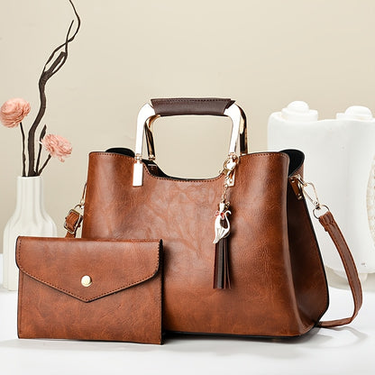 2pcs Fashion Handbag with Stylish and Versatile Style