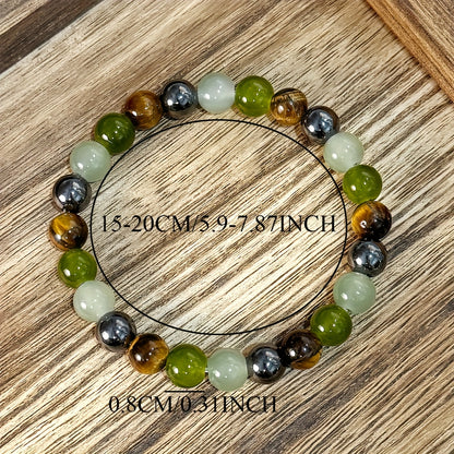 CHENGYOUGE Women's Bohemian Bracelet - Natural Green