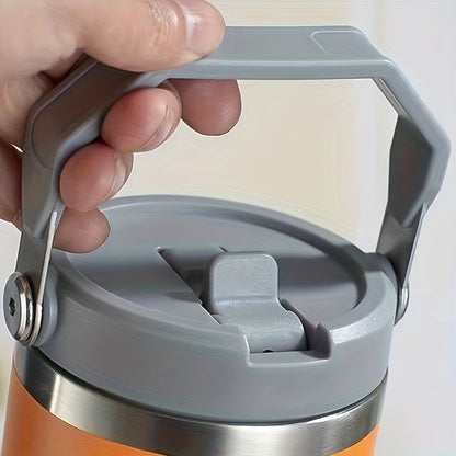 1pc 20oz/30oz Portable Insulated Tumbler With Handle And Straw Lid, Portable Large Capacity Water Bottle, 304 Stainless Steel Car Cup For Outdoor Sports, Travel & Camping, Birthday Gift For Men And Women, Christmas Gift